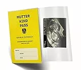 Olgs Mutter-Kind-Pass Hülle Österreich – 2er Set, Muki-Pass Schutzhülle Blanko Transparent mit Ultraschallbild-Fach, Schwangerschaft