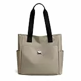 YXQSED Nylon Shopper Damen, Leicht Multi-Tasche Handtasche Wasserdicht Groß Umhängetasche Khaki