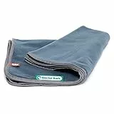 Doctor Bark | kuschelige Hundedecke waschbar bis 95°C, hygienische, weiche Fleecedecke für Sofa und Hundebett, Flauschige Haustierdecke - Made in Germany (L - 120x90 cm/Blaugrau)