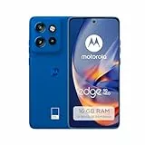 Motorola edge50 neo Smartphone (6,36'-Super-HD-Display, 50-MP-Kamera mit Moto-KI, 8/256 GB, 4310 mAh, Android 14) Nautical Blue (Veganes Kunstleder), inkl. Schutzcover