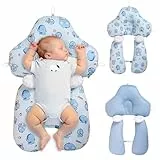 Seitenlagerungskissen, Kopfstützkissen Gegen Plattkopf, Verstellbare Lagerungshilfe für Kopf und Körper, Ganzkörper Stützkissen U Form Hug Kissen, für 0-12 Monate Schlafhilfe