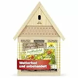 Neudorff Wildgärtner Freude Insektenhotel – Handgefertigte und unbehandelte Nisthilfe für Insekten wie Wildbienen, Marienkäfer und Florfliegen, 1 Stück