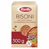 Barilla Risoni 300g | Aus roten Linsen, Kichererbsen und Erbsen, reich an Eiweiß, glutenfrei