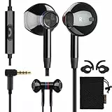 LUDOS NOVA Kopfhörer In Ear Kopfhörer mit Kabel und Mikrofon, 5 Jahre Garantie, 3.5mm Klinkenstecker, In-Ear Ohrhörer Headset mit Fernbedienung, Headphones für Handy, iPhone, iPad, Samsung, Huawei