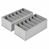 Homsorout Schublade Organizer für Unterwäsche 2 Stück Schrank Organizer Stoff Kleiderschrank Organizer zum Aufbewahren von Unterwäsche, Socken, Krawatten, Gürtel und Andere Zubehörteile