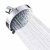 Goldmiky Wassersparende Kopfbrause, Chrom Hochdruck-verstellbar, Regen-Duschkopf, Wandmontage, Luftblasen-Druck, 5 Einstellungen,2,5 GPM,10, Zoll