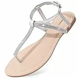Harvest Land Damen Sandalen Sommer Bequem Flach Sandaletten