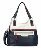 TOM TAILOR Jule Damen Shopper Umhängetasche Reißverschluss Groß Blau