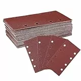WORKPRO Schleifblatt Set 100 Stück, Schleifpapier Klett Körnung 40/60/80/120, 8 Löcher, Zubehör für Multischleifer, Schwingschleifer, für Holz Metall und Farbe
