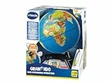 VTech Giramondo Interaktiver Videokarten, Weltkarte für Kinder, mit Touch-Stift und Bildschirm 2,7 Zoll, inklusive 600 BBC-Videos, Lernspiele und Quiz, italienische Sprache, Batterien im Lieferumfang