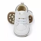 RVROVIC Baby Jungen Mädchen Anti-Rutsch-Sneakers Soft Ankle Stiefel Kleinkind erste Wanderer Neugeborenen Krippe Schuhe (0-6 Monate, 1-Weiß)