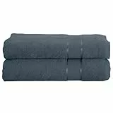 Mixibaby 2er Set Gästetuch Handtuch Duschtuch Badetuch Saunatuch Frottee Baumwolle 500gsm, Größe:Gästetuch 30x50cm, Farbe:Antrazit