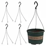 CLISPEED Pflanzenaufhänger aus Kunststoff, 25 Stück Blumenampel Deko Blumentopfhalter Hängeampel Pflanzen für Innen Außen Decken Balkone Dekoration, 35.5cm