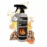 STRÖDER® - Kamin- & Ofenglasreiniger | 750ml kraftvolle Ruß- & Aschelösekraft für klare Sicht | Sprühflasche mit Schaumfunktion