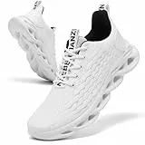TIANZEBEN Damen Schuhe Turnschuhe Sportschuhe Laufschuhe Running Tennis Walkingschuhe Fitnessstudio Sneaker Freizeit Fashion Leichtgewichts Atmungsaktiv Weiß 39