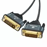 Thzzhnno DVI auf DVI Kabel 2M, Vergoldet und Geflochten DVI D 24 + 1 auf DVI-Kabel hohe Auflösung 2560 x 1601 für Spiele, DVD, Laptop, HDTV, PC, Display