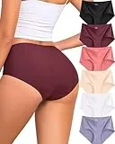 ALL OF ME 6er Pack Seamless Slips Damen Unterhosen Nahtlose Unterwäsche Frauen Brazilian Slip No Show Atmungsaktiv Panties Weich Mehrpack S-XXL