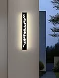 Lange Wandleuchte Aussen Außenlampe IP65 Wasserdicht Außenwandleuchten LED 3000K Wandlampe Aussen/Innen Aluminium Acryl Außenleuchte Wand Schwarz Aussenleuchten hauswand für Gärten Porch Treppe