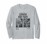Godzilla Minus One Survive and Fight Face Off Movie Langarmshirt