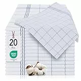 BARBONS Geschirrtücher 20er Set - Baumwolle 50x70 cm - Oeko-TEX Zertifiziert - Küchentextiliensets Trockentücher Küchenhandtücher Küchentücher Geschirrhandtücher Waschbar bis 90 C Blau