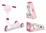 Smoby - Corolle Kinderroller - 3 Räder - Höhenverstellbarer Lenker - Puppensitz - rutschfeste Trittfläche - Stabile Konstruktion - Ab 3 Jahren