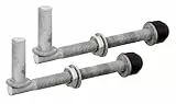 Alberts 410650 Kloben | ein Paar, zum Durchschrauben, verstellbar | feuerverzinkt | Dornmaß Ø13 mm | Länge 140 mm | Gewinde M12