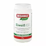Megamax Eiweiss Vanille 400 g | Molkenprotein + Milcheiweiß Für Muskelaufbau ,Diaet | 2k-Eiweiss ideal zum Backen | hochwertiges Low Carb Eiweiß-Shake | aspartamfrei Protein-pulver mit Aminosäure