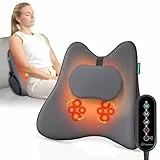 Snailax Shiatsu-Nackenmassagegerät mit Wärme, 4D Knet-Massagekissen für Nacken Rücken Schulter, Massagegerät Rücken Nacken, Rückenmassagegerät, Geschenke für Mama Papa Frauen