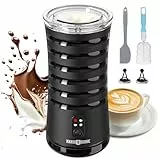 PARIS RHÔNE Milchaufschäumer Elektrischer, 4-in-1-Milchaufschäumer, Geeignet für Heißen und Kalten Milchschaum, Warme Milch, 240 ml Milchaufschäumer Induktion, Schwarz