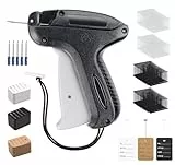 ilauke Etikettierpistol Heftpistole Etikettiermaschine, Marke Tags Label Tagging Gun mit 5 Ersatznadeln+5000 Heftfäden+500 Preisschilder+Anleitung, Etikettiergerät zum Etiketten Preisschilder Kleidung