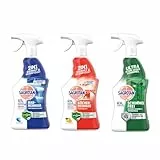 Sagrotan 3er Reinigungsset – Bad-Reiniger Ozeanfrische, Küchen-Allzweckreiniger Spritzige Zitrone & Schimmel frei – Hygienische Sauberkeit für Küche, Bad & Haushalt - 3 x 750ml