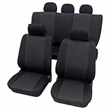 PETEX Auto Sitzbezüge Universal Komplett Set 11-teilig - Usedom grau, Eco Class mit SAB 1 Vario