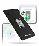 Rolling Square AirCard Dual - Bluetooth Wallet Tracker Android und Apple Tracking Card Kompatibel mit Apple iOS Find My, Google Android Find Hub, Kabelloses Laden Anti-Verlust, Schlüsselfinder Schwarz