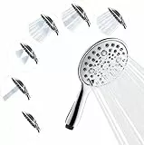 SparkPod Hochdruck Handbrause mit 6 Funktionen - Breiter Winkel - Luxus Design - Duschkopf Regendusche mit Stoppfunktion - Regenduschkopf - Duschkopf Massage - Starker Strahl - (Chrome) - Duschköpfe
