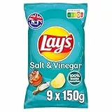 Lay's Salt & Vinegar Geschmack- Knusprig gewürzte Kartoffelchips für eine gelungene Party (9 x 150 g)