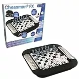 Lexibook Chessman® FX, Elektronisches Schachspiel mit Berührungstastatur und Licht- und Soundeffekte, 32 Stück, 64 Schwierigkeitsgrade, Familienbrettspiel, Schwarz/Silber, CG1335LXB