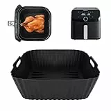 Silikonform Heißluftfritteuse Zubehör für Moulinex EZ8558F0 Easy Mega très Grande capacité de 7.5L, Air Fryer Silikon Einsatz, Backform Zubehör für COSORI 5,5L 6L, Ninja Max Pro 6,2L AF180EU