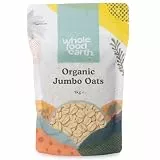 Wholefood Earth Bio-Jumbo-Haferflocken – 1 kg | Vegan | Gentechnikfrei | Ballaststoffreich | Bio-zertifiziert