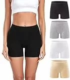 wirarpa Damen Panties Boxershorts Damen Kurze Modal Unterhose für unter Kleider 4er Pack Mehrfarbig Größe L