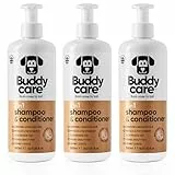 2in1 Shampoo & Conditioner von Buddycare - Praktisches Hundeshampoo und Conditioner in einem - Mit Aloe Vera und Pro-Vitamin B5 (500ml x3)