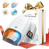 Elektrische Handmassagegeräte mit Wärme,Kompression und Kneten,Kabelloses Handmassagegerät,zur Linderung von Arthritis & Karpaltunnelsyndrom, für Handgelenk & Palme & Finger,Geschenke(Weiß)