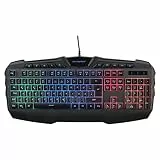 MEDION ERAZER Supporter P11 halbmechanische Gaming Tastatur (hochwertige halbmechanische Tasten, WASD, 25 Anti Ghosting Tasten, RGB-Hintergrundbeleuchtung, hochwertiges Tastaturgehäuse, QWERTZ)
