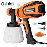 Elektrisches Lackierpistole, 700W 1200 ML HVLP Farbsprühsystem, 4 Düsen und 3 Muster Farbsprühgerät, farbsprühpistole für den Innen- und Außenbereich