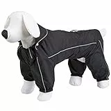 Kerbl Pet Regenmantel Manchester, Hundejacke, Hundemantel, schwarz, 40cm, Polyester, Hunde, mit Beinschutz
