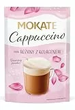 MOKATE - Cappuccino Rose Kollagen - Cremiger Instant-Kaffee mit Milchschaum - Coffee Collagen - Aromatisch Süß Kaffeepulver - Kaffeegetränk Einfach mit Heißem Wasser Aufgießen - 40g
