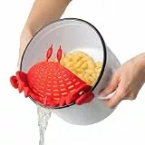 Nudelsieb von OTOTO - Küchen Gadgets, Haushalt Gadgets, Küchenzubehör, Küchenhelfer, Lebensmittelsieb, Spaghetti-Sieb, Lustige Küchenutensilien (Krabbe)