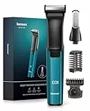 kensen Intimrasierer Mann, Rasierer Herren Intimbereich 2 In 1 Körperrasierer Herren Nass- & Trockenanwendung Intim Rasierer Männer Typ-C Body Groomer Men Aufsteckkämme Brust Achselhöhle Leiste