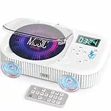 Greadio CD Player Tragbar mit Bluetooth 5.3, 2000mAh Wiederaufladbarer CD Spieler mit UKW Radio, CD-Player Kinder für Zuhause Auto mit Dual Lautsprecher/LCD Display/Fernbedienung/AUX/USB (weiß)