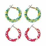 HDGSAFD 2 Paar Perlenohrringe, Stilvolle Und Personalisierte Ohrringe, Kreative Designohrringe, Frauenohrringe, Kleidungszubehör.