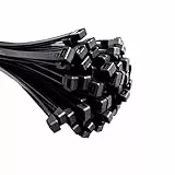 HORZEFIX Kabelbinder 100 Stück schwarz lang uv beständig Universalbinder 2,5/3,6/4,8/7,6 breit (3,6 x 140 mm)